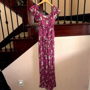 Adam Levine Women’s Floral Boho One Piece Romper Maxi Dress Combo Spring Outfit